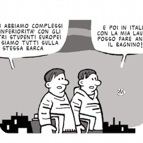 Polemica Unità. Mimmo Lombezzi (Il Fatto) a Sergio Staino: richiama il disegnatore Maramotti, che avete messo alla porta senza dirglielo. O non è abbastanza renziano per&nbsp;tornare?