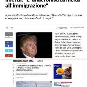 Il Trappolone del Fake. Ci cascano Repubblica, che chiede scusa ai lettori. E il Corriere, che cancella&nbsp;brutalmente