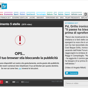 La Repubblica nega la visione dei video a chi installa AdBlock sul&nbsp;browser