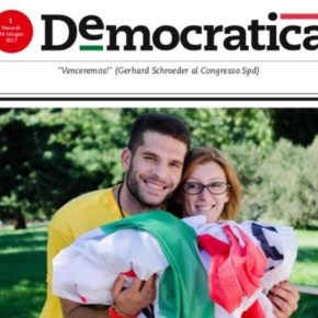 Democratica, 8 pagine e una fotona di Renzi. In allegato il primo&nbsp;numero
