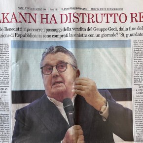 Parola di De Benedetti: “Elkann si disferà di tutto. Repubblica e Stampa&nbsp;comprese”